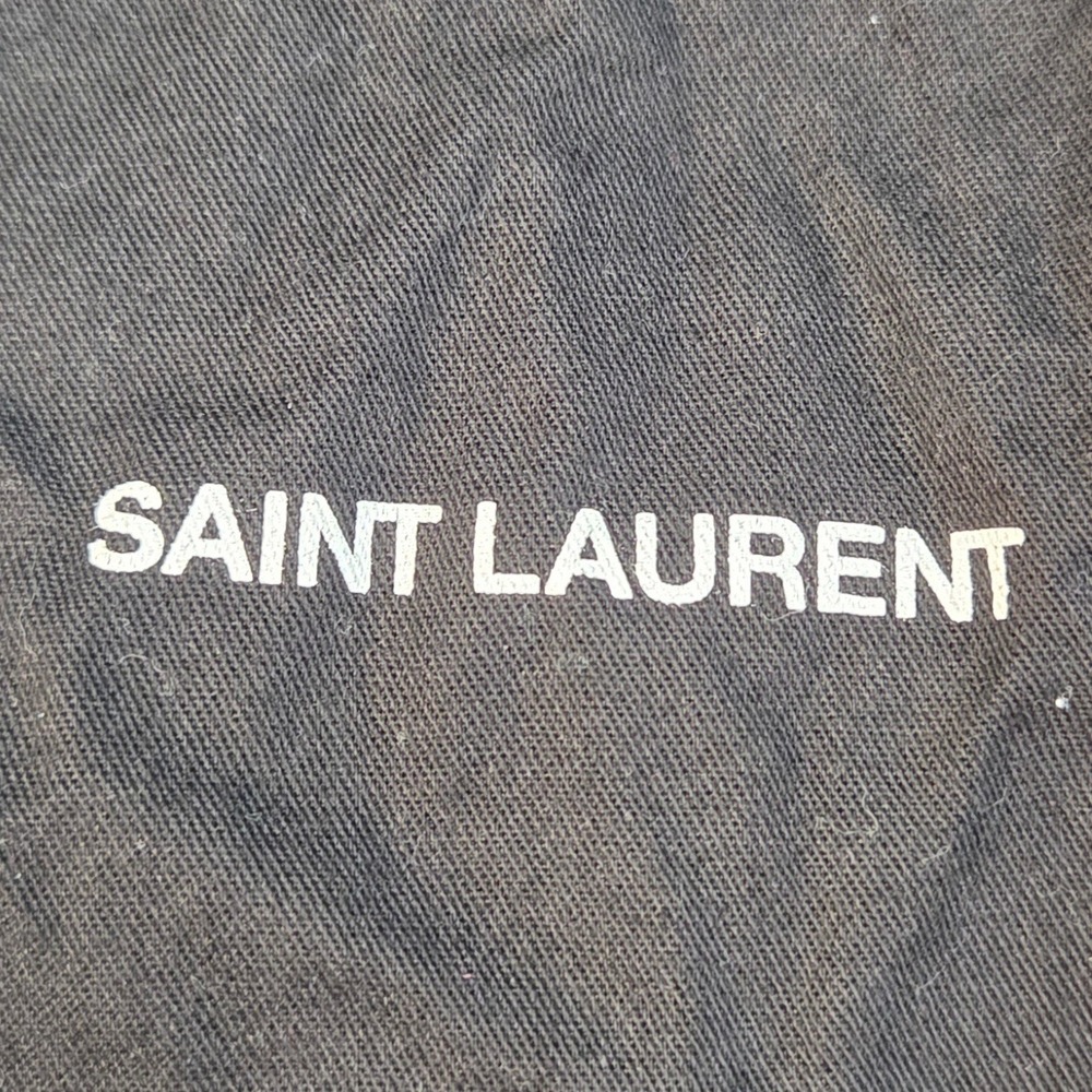 Set of 3 Saint Laurent Black Cotton Drawstring Dust Bags 12.5x9 Small‎ Medium